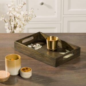 hand painted wooden serving tray