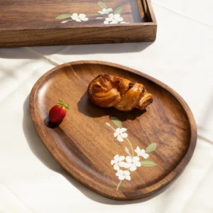 bella mango wood oval platter