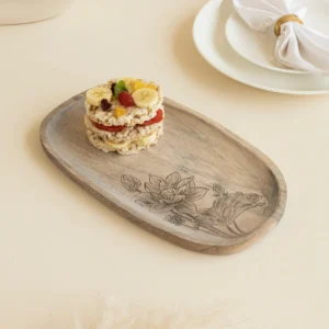 eva mango wood medium platter