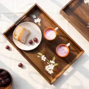 bella mango wood large tray