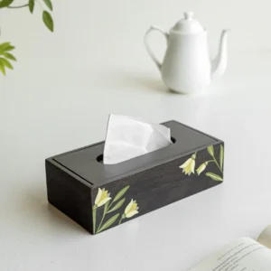 mirra handpainted wooden tissue box