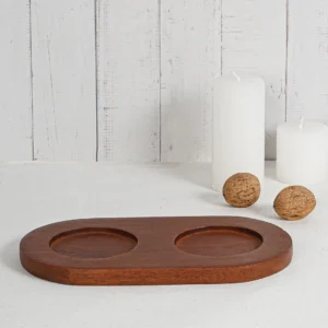 wooden serving tray for botanica ceramic jars